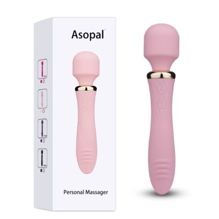 Dual Head 10 Models Pink Heatable Powerful AV Vibrator Sex Massager for Body Vibe