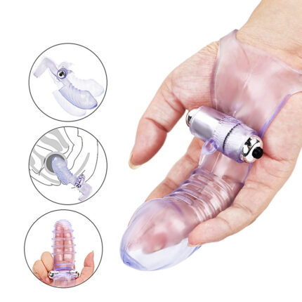 Crystal Powerful Finger Vibrator G-spot Stimulate Clitoris/Nipple Massager
