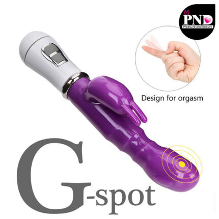Purple Finger Vibrator Strong vibrating G-Spot Massager Dual side Rabbit Thin Vibe